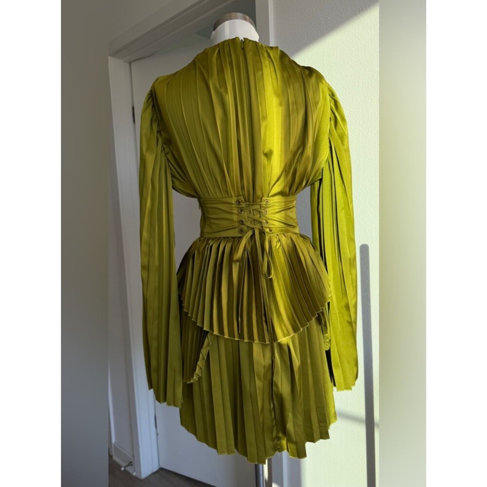 ANDREA IYAMAH
The Lenti Pleated Mini Dress in Onyx (Size S) - Picture 3 of 8